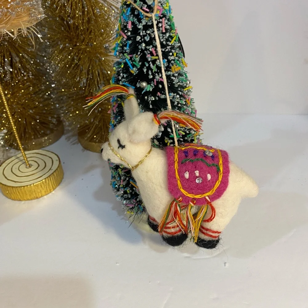 Llama Felt Ornament